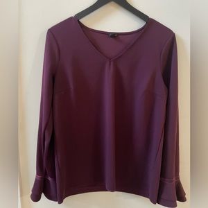 Ann Taylor long sleeve blouse, purple/maroon, size medium